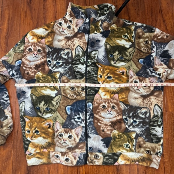 Black Mountain Cats Fleece Jacket Size 3X - Picture 6 of 8
